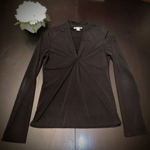 White House Black Market | Black Jersey Knit Tunic
